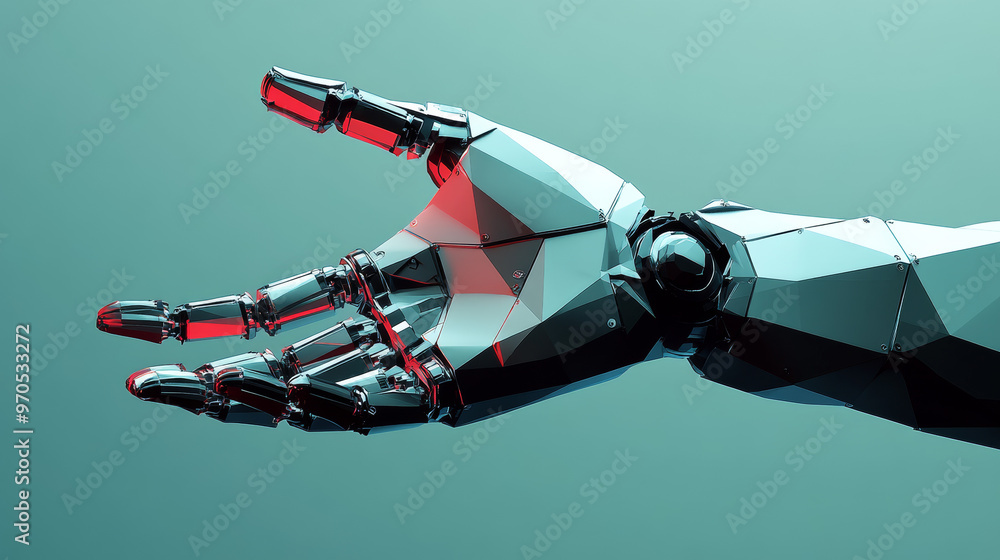 A robotic hand covering that looks like it's from the future, with ...