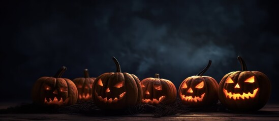 Wall Mural - Spooky Halloween Jack-o'-Lanterns