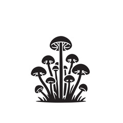 Mushroom vector design. Mushroom logo, icon design. Mushroom illustration isolated on white background.