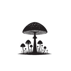 Poster - Mushroom vector design. Mushroom logo, icon design. Mushroom illustration isolated on white background.