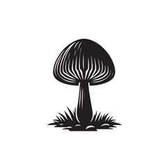 Sticker - Mushroom vector design. Mushroom logo, icon design. Mushroom illustration isolated on white background.