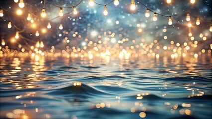 Wall Mural - Watery textures and twinkling lights for a visually captivating and soothing wallpaper