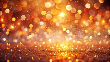 Wall Mural - dreamy background of amber and coral bokeh light spots for design projects