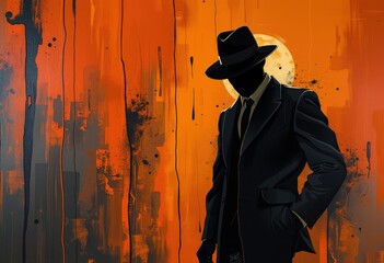 Wall Mural - person in a hat