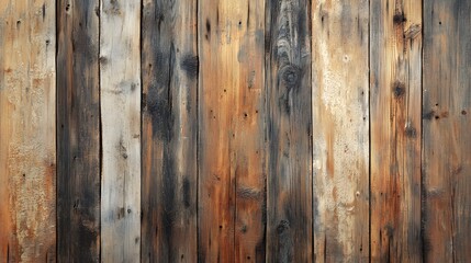 Weathered and Distressed Wooden Planks