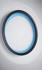 Canvas Print - a circular frame with a blue and black border, set against a white background.