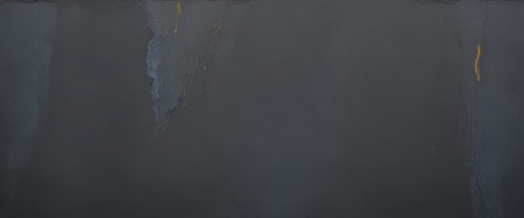 Leinwandbilder - The image is an abstract painting featuring a dark background with splashes of yellow and orange, creating a sense of movement and energy.