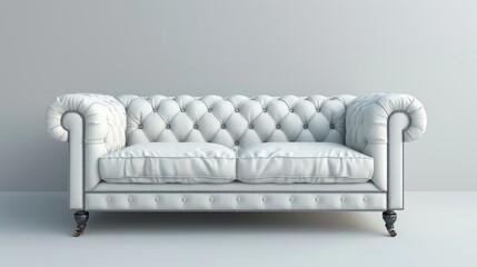 Modern sofa and mock up wall with copy space