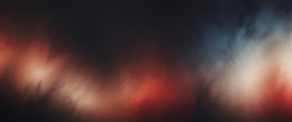 Aufkleber - The image is a blurred, abstract representation of a dark, cloudy sky, with a gradient of colors transitioning from red to blue.