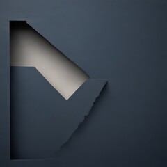 Leinwandbilder - a dark blue background with a white paper cutout in the top left corner, creating a geometric shape.
