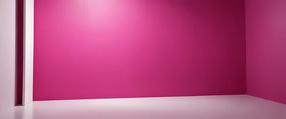 Aufkleber - A room with a pink wall and a white door frame.