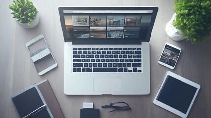 We'll create a website that looks great on computers, tablets, and phones. We'll design the layout to work on all screen sizes. The website will use modern web technology.