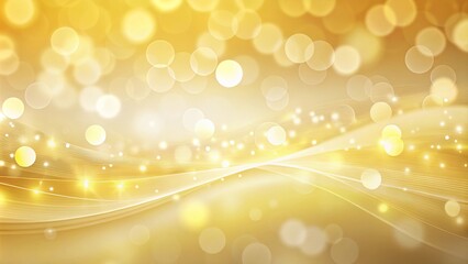 Wall Mural - Soft yellow gradients wallpaper with bokeh lights and wave-like textures, perfect for adding a subtle and soothing touch to any design projects