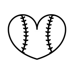 Poster - Baseball Softball Heart