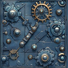 Wall Mural - Steampunk Gear Panel