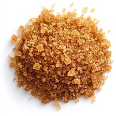 Wall Mural - Brown Sugar on white background