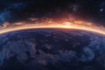 earth stars galaxy background space