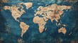 © Pornnapa - Imagine a world map printed on fabric and used as a large wall tapestry. The map's soft texture and flowing design add a cozy