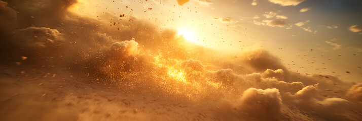 Poster - Golden Dust Explosion In Sky