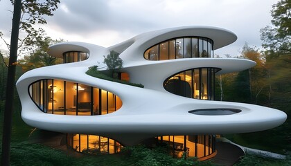 Innovative architectural design showcasing unique structures and imaginative features