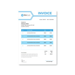  Minimal professional Business Invoice Design template