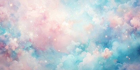 Wall Mural - Dreamy abstract wallpaper with pastel pinks, blues, and creamy whites