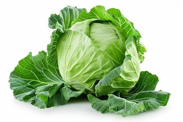 A fresh Cabbage isolated on white