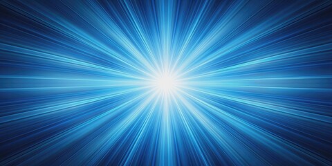 Abstract blue background with bright rays emanating from the center, blue, abstract, background, rays, bright, vibrant, design