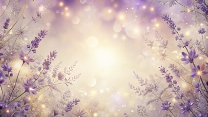 Wall Mural - Ethereal lavender and cream background with delicate shimmering patterns