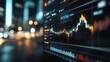 © Phirakhup - Close-up of a financial trading chart displaying market trends and data in vibrant colors, ideal for business and finance visuals.