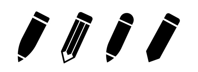 Wall Mural - pencil set. pencil vector icon. edit icon vector isolated on white background.