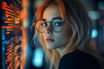  AI cyber security concept. Diverse IT specialist team analyzing artificial intelligence online risk threats to consumer data & privacy. Software developers coding & ethical hacking in dark office 