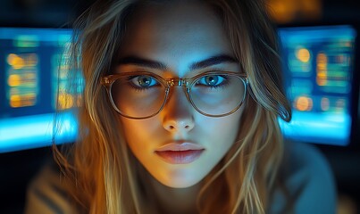 AI cyber security concept. Diverse IT specialist team analyzing artificial intelligence online risk threats to consumer data & privacy. Software developers coding & ethical hacking in dark office 