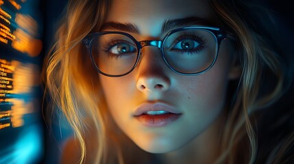  AI cyber security concept. Diverse IT specialist team analyzing artificial intelligence online risk threats to consumer data & privacy. Software developers coding & ethical hacking in dark office 