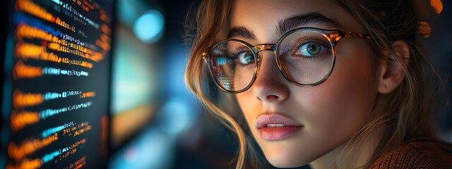  AI cyber security concept. Diverse IT specialist team analyzing artificial intelligence online risk threats to consumer data & privacy. Software developers coding & ethical hacking in dark office 
