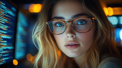  AI cyber security concept. Diverse IT specialist team analyzing artificial intelligence online risk threats to consumer data & privacy. Software developers coding & ethical hacking in dark office 