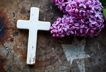 cross on the stone