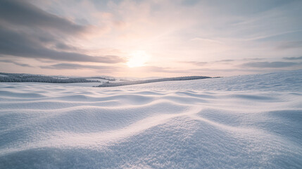 Canvas Print - arctic blue sky and snow