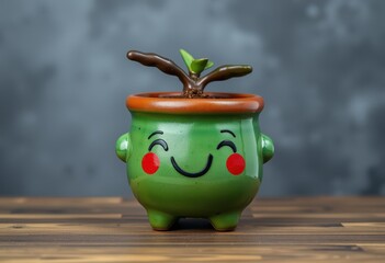 Wall Mural - piggy bank on a green background