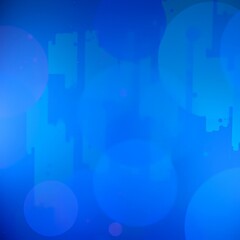 Sticker - Abstract blue background with bokeh effect