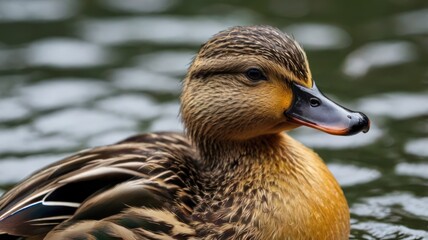 Wall Mural - Close-up Portrait of a Mallard Duck