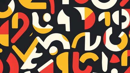 Bold typography pattern wallpaper