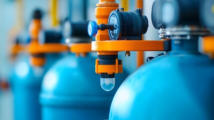 Poster - Water Purification Filters at Municipal Water Treatment Plant Ensuring Clean Water Supply