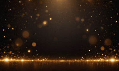 _A-dark-background-with-glowing-golden-lightsHD 8K wallpaper Stock Photographic Image