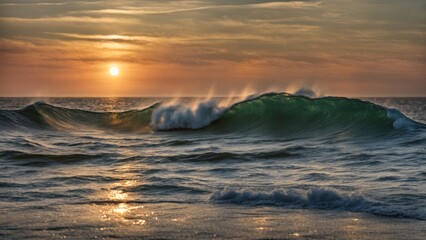 Wall Mural - sunset on the beach