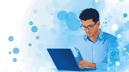 Developing programmer, software developer coding computer code on laptop computer. Digital software development. Website and mobile app design and coding technologies.
