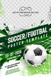 © Jaroslav Machacek - Soccer or football tournament poster template with ball in net