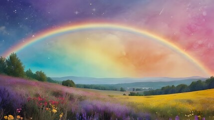 Wall Mural - pretty flower watercolor background