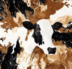 Abstract Cow Painting