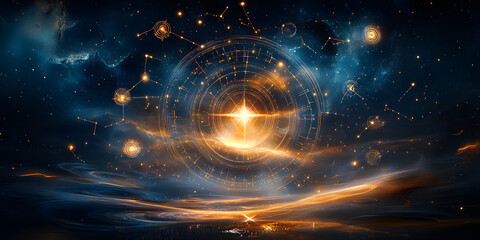 abstract mystic astrology dark background
